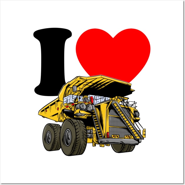 I love Dump Truck Wall Art by damnoverload